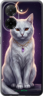 Силиконовый чехол Mystic White Cat Gothic Dark Purple Gold для Xiaomi Redmi A5 4G - 6805u-3926 изображение 