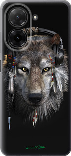 Силіконовий чехол Вовк-меломан для Xiaomi Redmi A5 4G - 875u-3926 изображение 