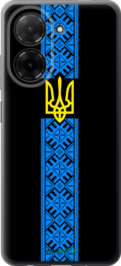 Силиконовый чехол Тризуб в вышиванке для Xiaomi Redmi A5 4G - 1158u-3926 изображение 