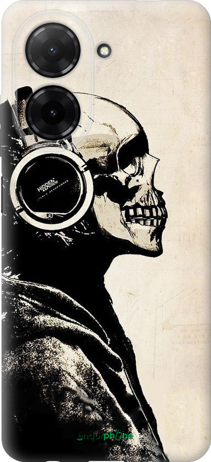 Силіконовий чехол Скелет-меломан v2 для Xiaomi POCO C71 4G - 1200u-4146 изображение 
