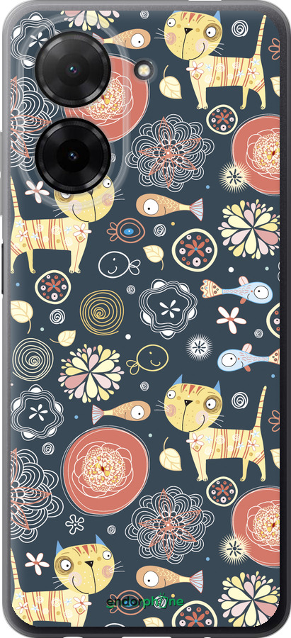 Силіконовий чехол Кошенята v4 для Xiaomi POCO C71 4G - 1224u-4146 изображение 