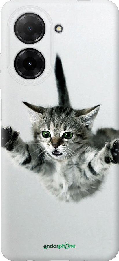 Силиконовый чехол Летящий котёнок для Xiaomi Redmi A5 4G - 2322u-3926 изображение 