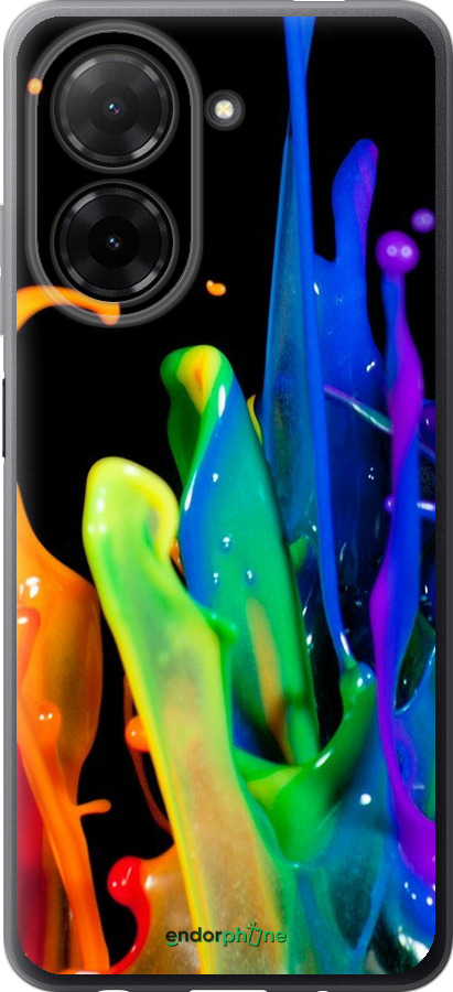 Силиконовый чехол брызги краски для Xiaomi POCO C71 4G - 3957u-4146 изображение 