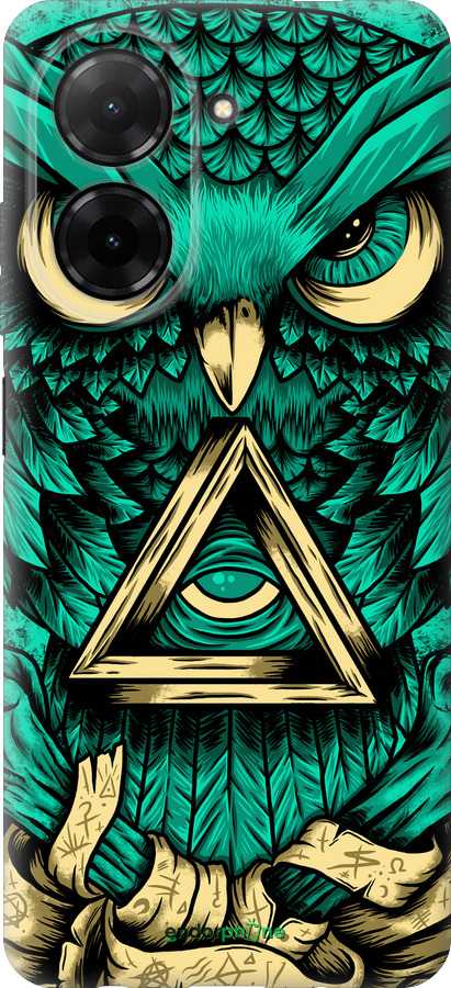 Силіконовий чехол Сова Арт-тату для Xiaomi POCO C71 4G - 3971u-4146 изображение 