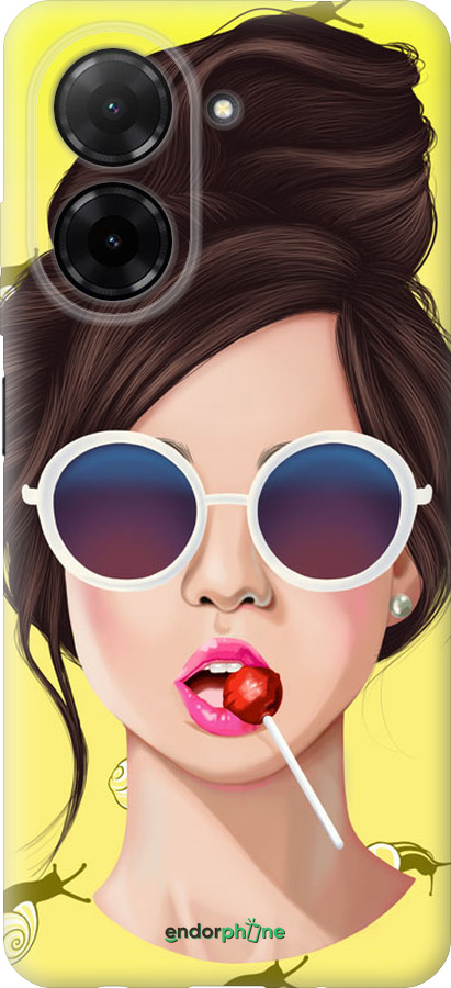 Силиконовый чехол Девушка с чупа-чупсом для Xiaomi Redmi A5 4G - 3979u-3926 изображение 