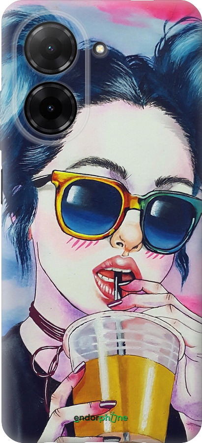 Силиконовый чехол Арт-девушка в очках для Xiaomi Redmi A5 4G - 3994u-3926 изображение 