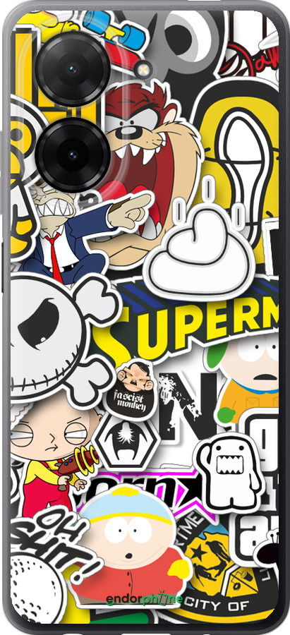 Силиконовый чехол Popular logos для Xiaomi Redmi A5 4G - 4023u-3926 изображение 