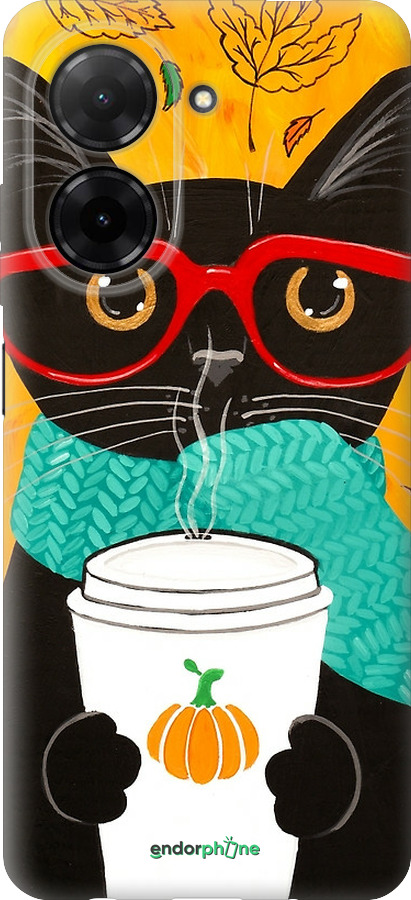 Силиконовый чехол Осенний кот для Xiaomi Redmi A5 4G - 4026u-3926 изображение 