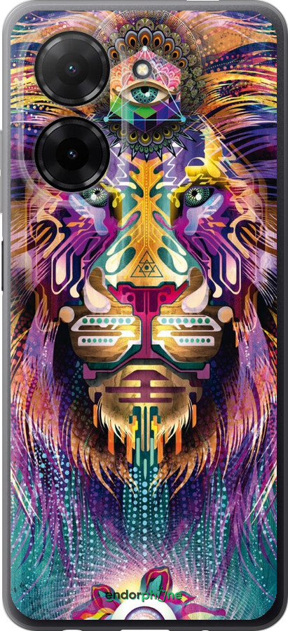 Силиконовый чехол Люминесцентный лев для Xiaomi Redmi A5 4G - 4037u-3926 изображение 