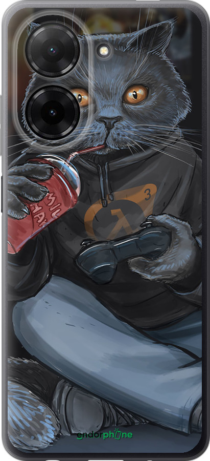 Силиконовый чехол gamer cat для Xiaomi Redmi A5 4G - 4140u-3926 изображение 