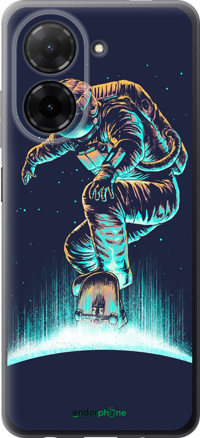 Силіконовий чехол Космонавт на скейтборді для Xiaomi Redmi A5 4G - 4145u-3926 изображение 