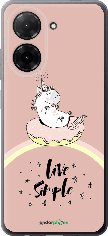 Силиконовый чехол Единорожка в пончике для Xiaomi Redmi A5 4G - 4282u-3926 изображение 