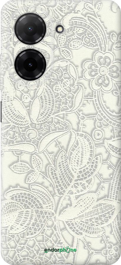 Силиконовый чехол Белое кружево для Xiaomi POCO C71 4G - 4383u-4146 изображение 