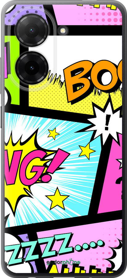 Силиконовый чехол Комикс 1 для Xiaomi POCO C71 4G - 4407u-4146 изображение 