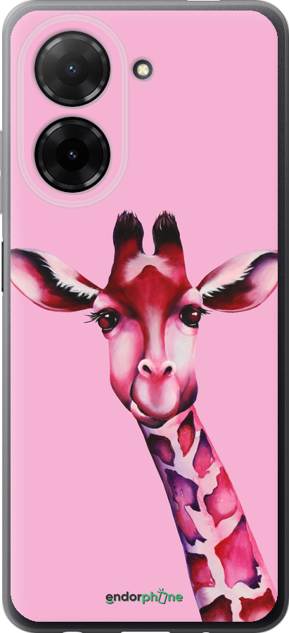 Силіконовий чехол Рожева жирафа для Xiaomi POCO C71 4G - 4441u-4146 изображение 