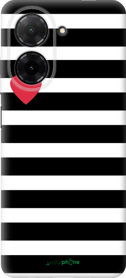 Силиконовый чехол Черно-белые полосы для Xiaomi Redmi A5 4G - 4461u-3926 изображение 