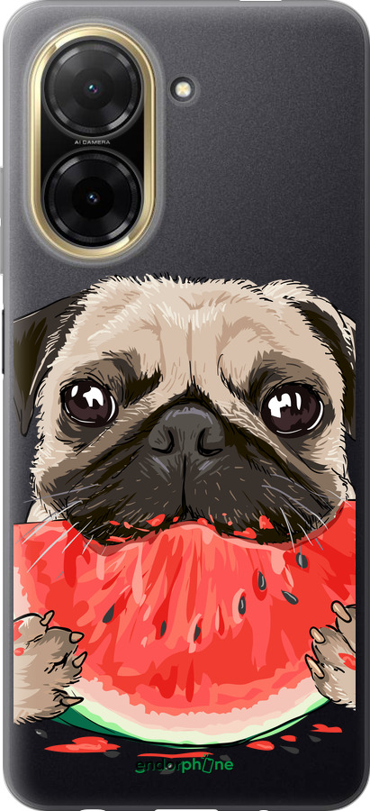 Силіконовий чехол Мопс і кавун для Xiaomi Redmi A5 4G - 4665u-3926 изображение 