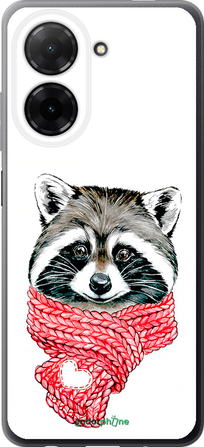 Силиконовый чехол Енот в шарфе для Xiaomi Redmi A5 4G - 4688u-3926 изображение 