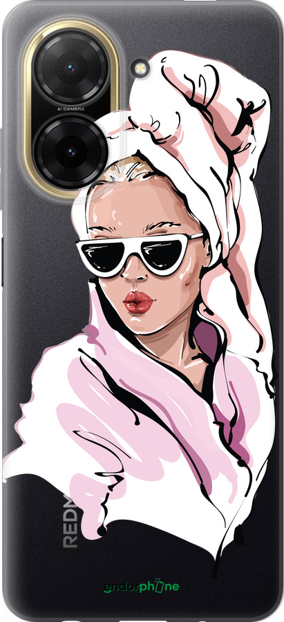 Силиконовый чехол Девушка в очках 2 для Xiaomi Redmi A5 4G - 4714u-3926 изображение 