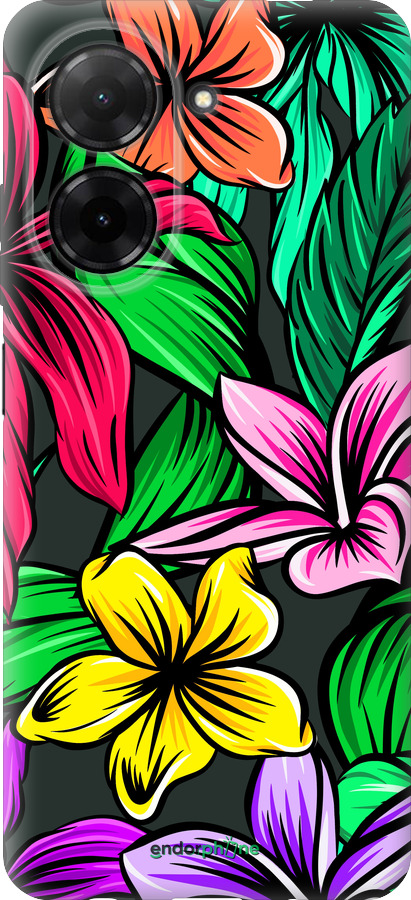 Силиконовый чехол Тропические цветы 1 для Xiaomi Redmi A5 4G - 4753u-3926 изображение 