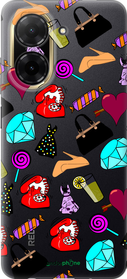 Силиконовый чехол stickers для Xiaomi Redmi A5 4G - 4757u-3926 изображение 