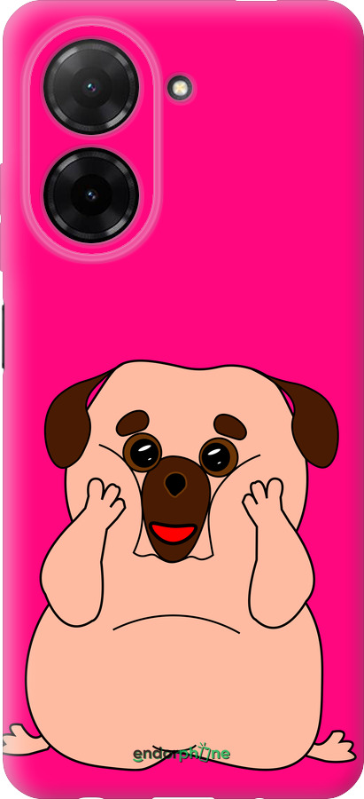 Силиконовый чехол Весёлый мопс для Xiaomi POCO C71 4G - 4908u-4146 изображение 