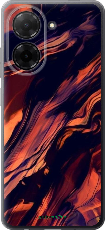 Силіконовий чехол Чорно-помаранчева абстракція для Xiaomi Redmi A5 4G - 5340u-3926 изображение 