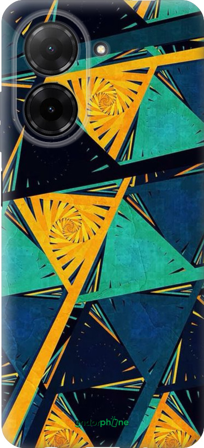 Силіконовий чехол Арт, абстракція, жовтий, синій для Xiaomi Redmi A5 4G - 5382u-3926 изображение 