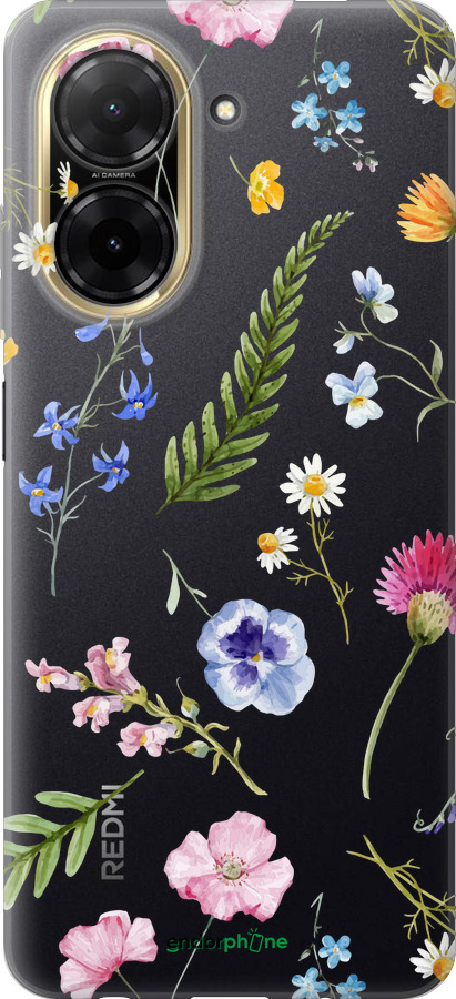 Силиконовый чехол Цветочный фон v2 для Xiaomi Redmi A5 4G - 5472u-3926 изображение 