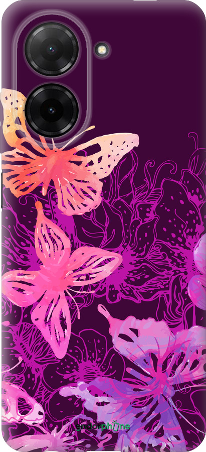 Силиконовый чехол Бабочки v2 для Xiaomi Redmi A5 4G - 5475u-3926 изображение 