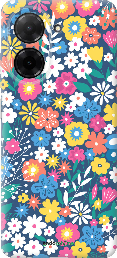 Силиконовый чехол Цветочный фон v4 для Xiaomi Redmi A5 4G - 5494u-3926 изображение 