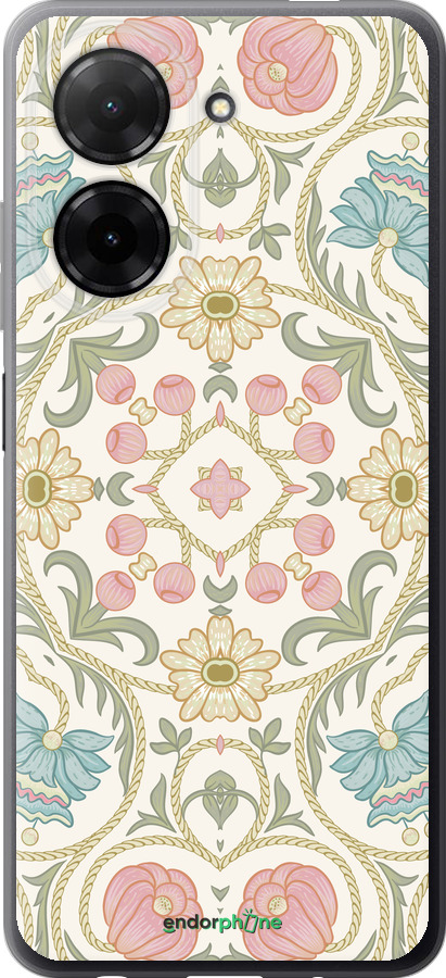 Силиконовый чехол Цветочный орнамент v2 для Xiaomi POCO C71 4G - 5513u-4146 изображение 