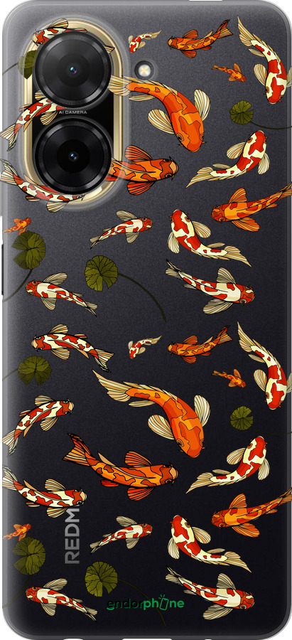 Силиконовый чехол Рыбы Кои для Xiaomi Redmi A5 4G - 5535u-3926 изображение 