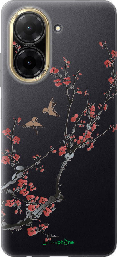 Силиконовый чехол Сакура v2 для Xiaomi Redmi A5 4G - 5538u-3926 изображение 