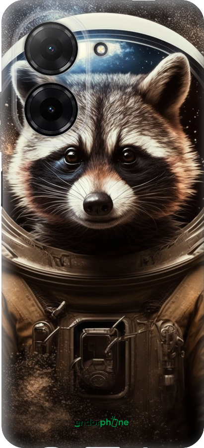 Силиконовый чехол Raccoon austronaut для Xiaomi Redmi A5 4G - 5581u-3926 изображение 