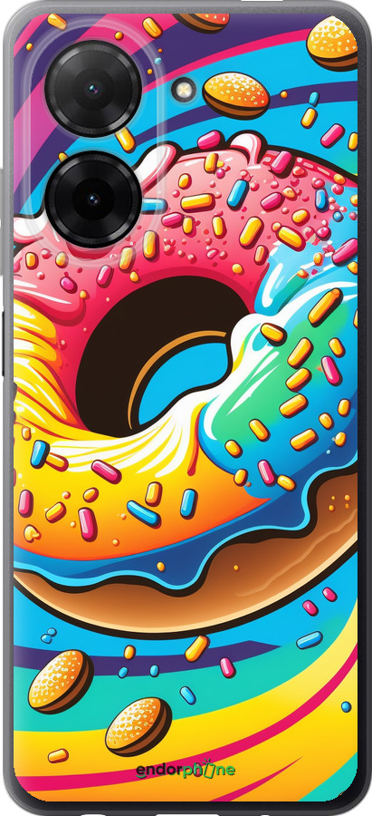 Силиконовый чехол Пончик радуга для Xiaomi Redmi A5 4G - 5584u-3926 изображение 