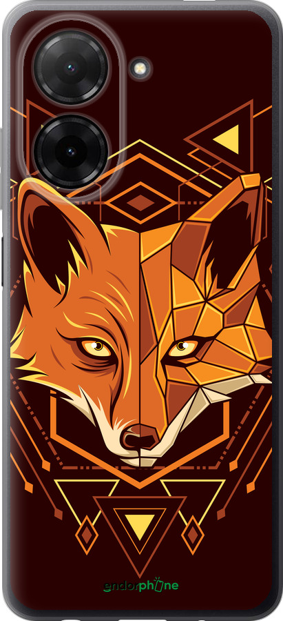 Силиконовый чехол Лиса геометрия для Xiaomi Redmi A5 4G - 5607u-3926 изображение 