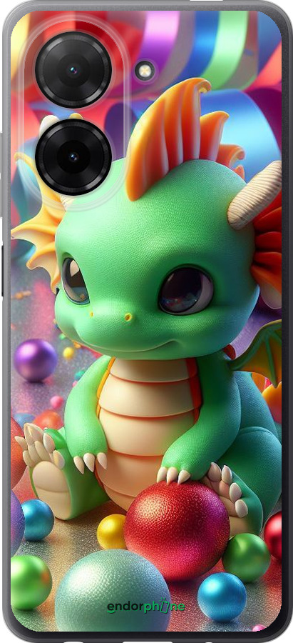Силиконовый чехол Веселый дракончик для Xiaomi Redmi A5 4G - 5812u-3926 изображение 