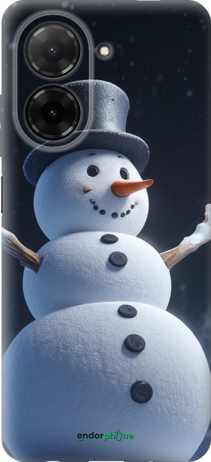 Силиконовый чехол Снеговик для Xiaomi Redmi A5 4G - 5826u-3926 изображение 