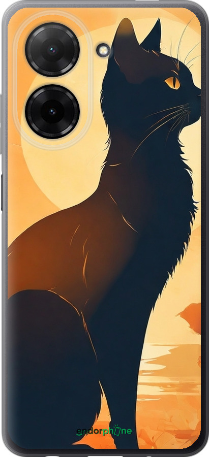 Силіконовий чехол Чорна кішка v2 для Xiaomi Redmi A5 4G - 5830u-3926 изображение 