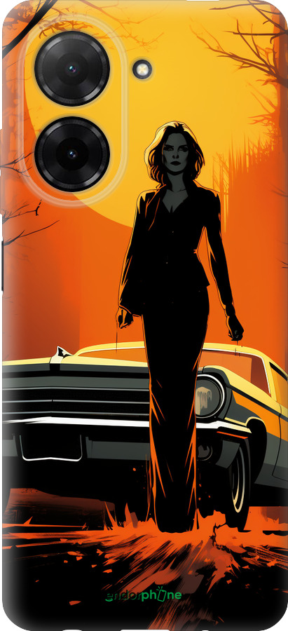 Силиконовый чехол Чехол для телефона Девушка возле автомобиля для Xiaomi POCO C71 4G - 5946u-4146 изображение 