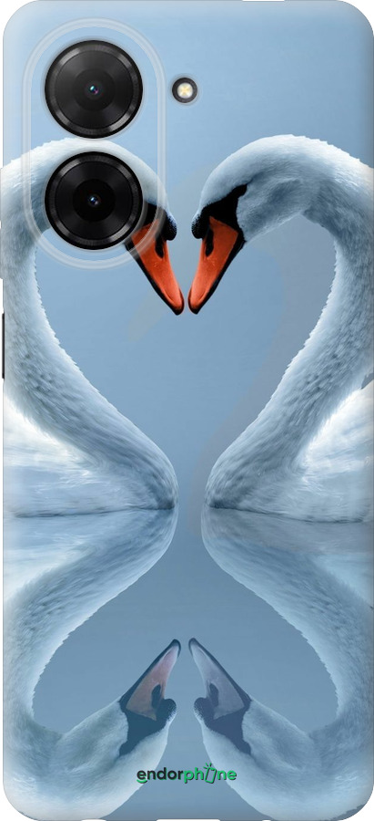 Силіконовий чехол Лебеді для Xiaomi Redmi A5 4G - 6007u-3926 изображение 