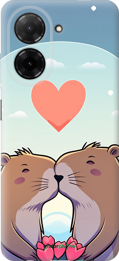 Силиконовый чехол Капибара любовь для Xiaomi Redmi A5 4G - 6027u-3926 изображение 