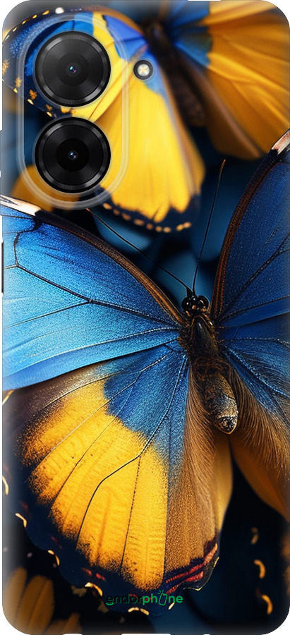 Силіконовий чехол Жовто-блакитні метелики для Xiaomi Redmi A5 4G - 6046u-3926 изображение 