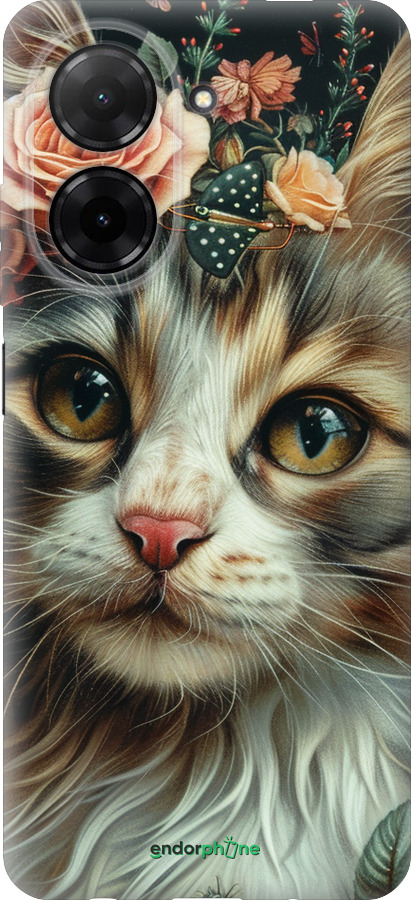 Силиконовый чехол Cats and flowers для Xiaomi Redmi A5 4G - 6069u-3926 изображение 