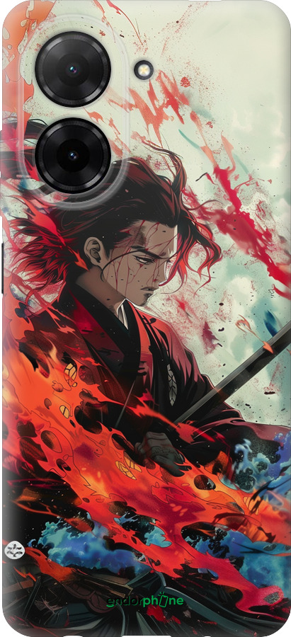 Силиконовый чехол Битва стихий для Xiaomi Redmi A5 4G - 6110u-3926 изображение 