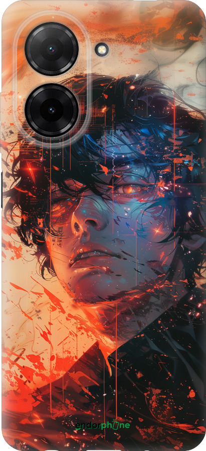 Силіконовий чехол Обличчя в полум'ї для Xiaomi Redmi A5 4G - 6127u-3926 изображение 