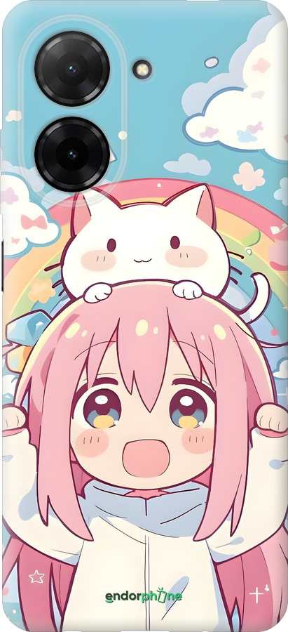 Силиконовый чехол Девочка аниме радуга для Xiaomi Redmi A5 4G - 6304u-3926 изображение 