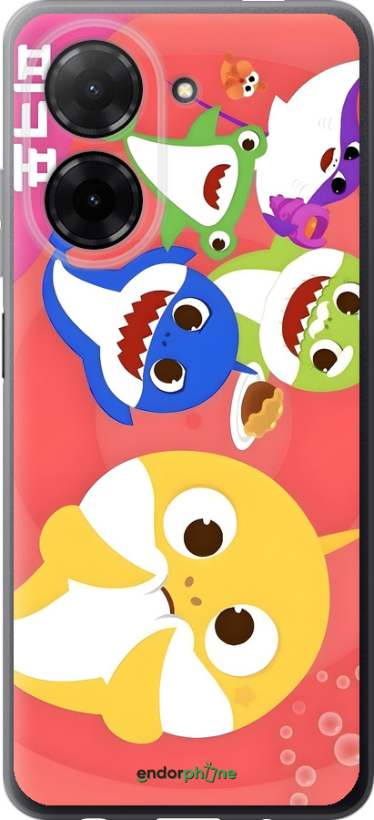 Силиконовый чехол Бейби Шаркс для Xiaomi Redmi A5 4G - 6305u-3926 изображение 