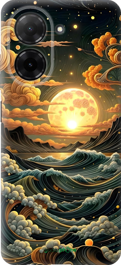 Силіконовий чехол Арт волны для Xiaomi Redmi A5 4G - 6332u-3926 изображение 